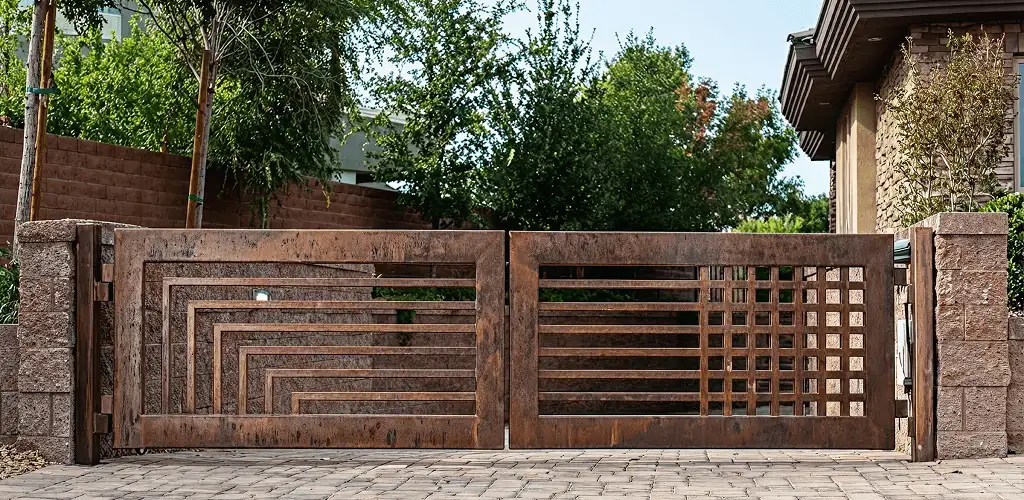 Custom driveway gate installation for a home entrance in Toledo, OH