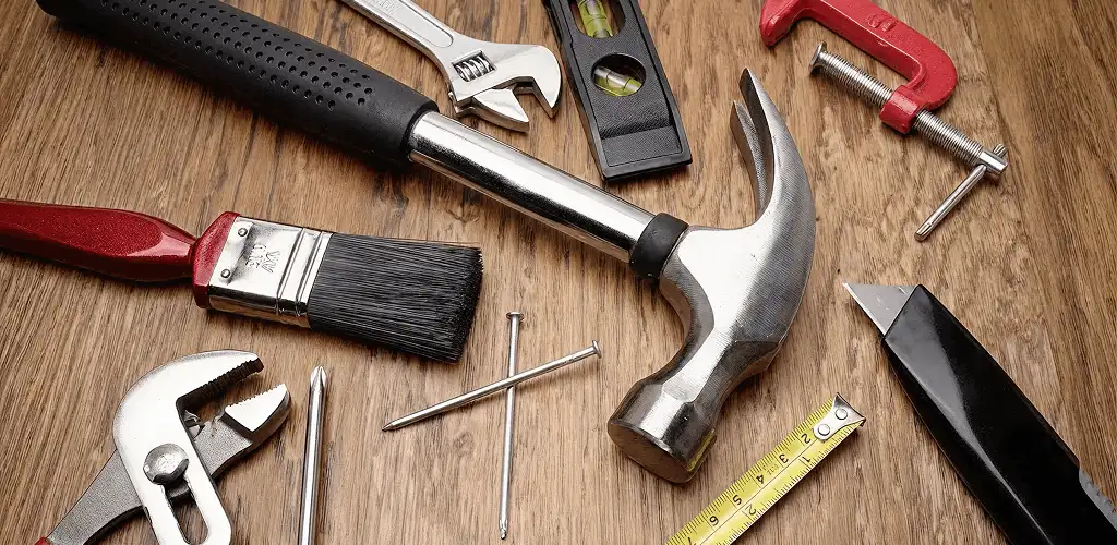 Handyman tools laid out for home repair and maintenance work in Toledo, OH