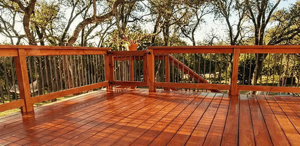 Deck sealing results with a freshly sealed wood deck in Toledo, OH